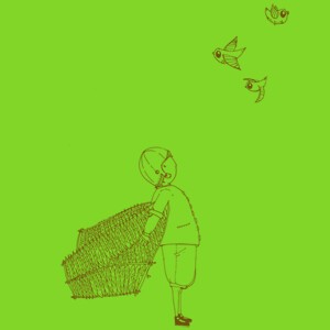 ZUM HEIMATHAFEN – birdshow (girl), green (Textil)