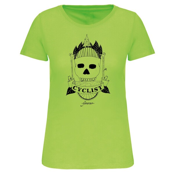 ZUM HEIMATHAFEN – cyclist forever (girl), lime (Textil)