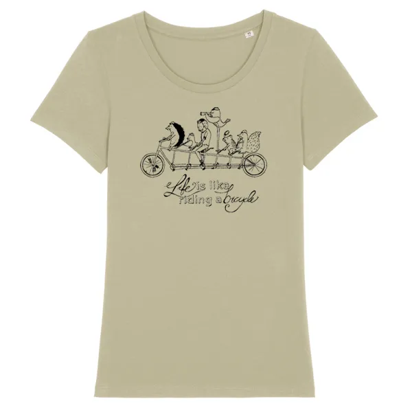 ZUM HEIMATHAFEN – life is like riding (girl), sage (Textil)