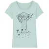 ZUM HEIMATHAFEN – the bear (girl), carribean blue (Textil)
